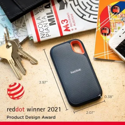 SANDISK EXTERNAL SSD 4TB 1050MB/s SDSSDE61-4T00-G25 - Black